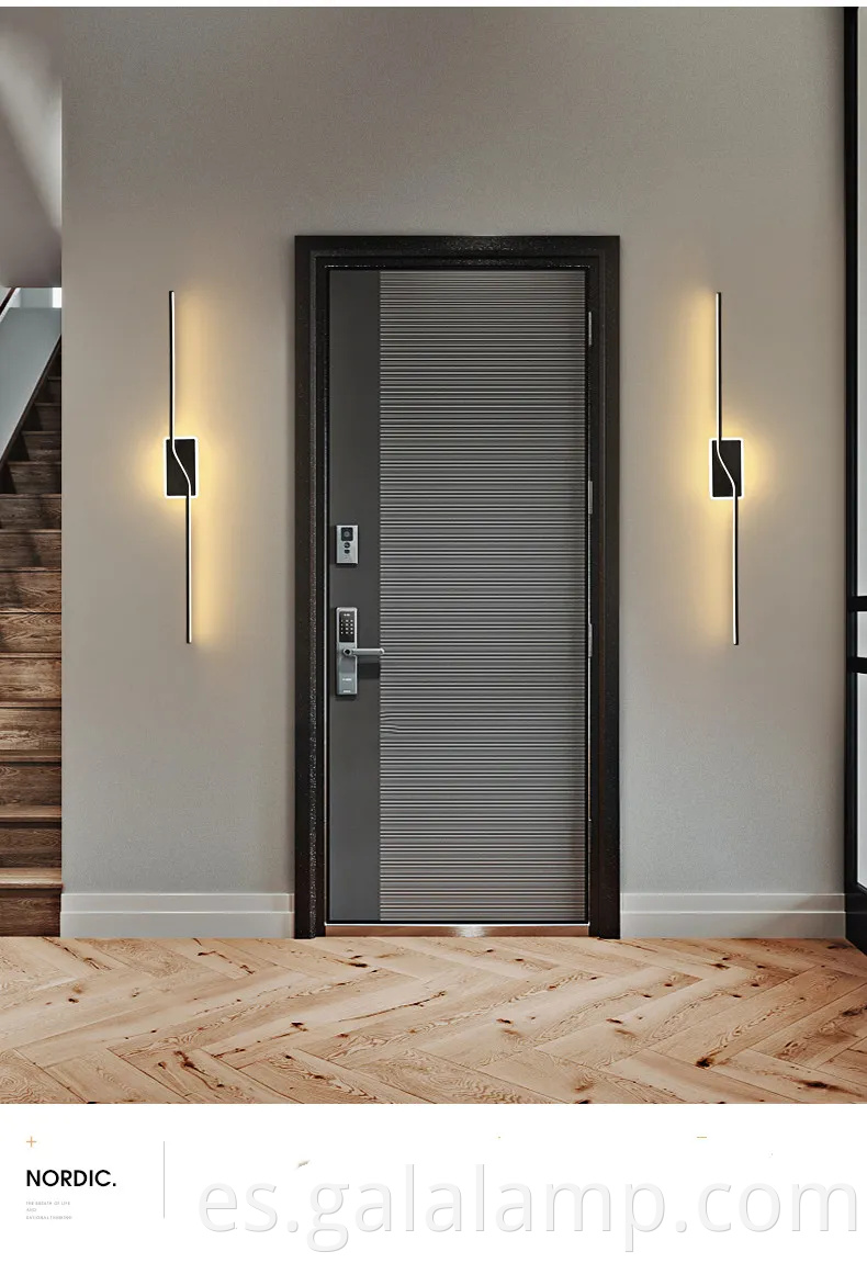 Elegante luz de pared nórdica para el dormitorio y el pasillo modernos